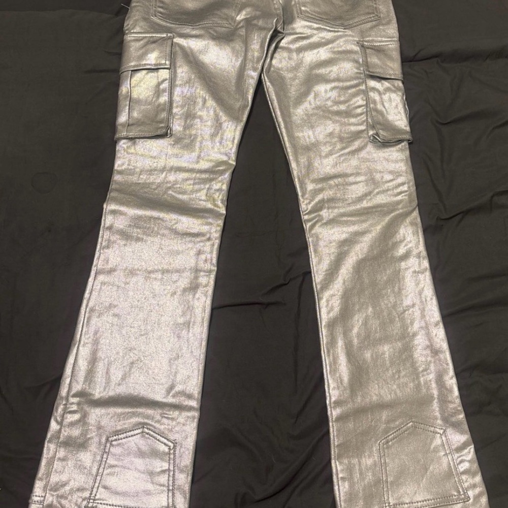 Valabasas Silver Wax Denim Jean 2 piece set - Picture 4 of 5